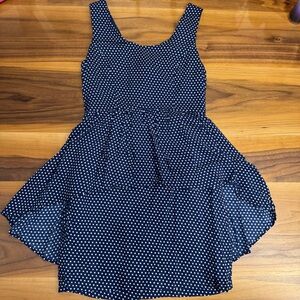 Forever 21 Navy and White Polka Dot Mini Dress